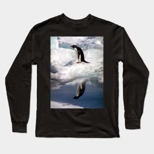 Adelie Penguin in a Reflective Mood Long Sleeve T-Shirt